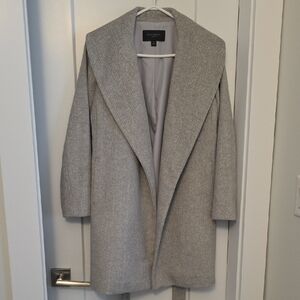 Ann Taylor Light Gray Trench Coat